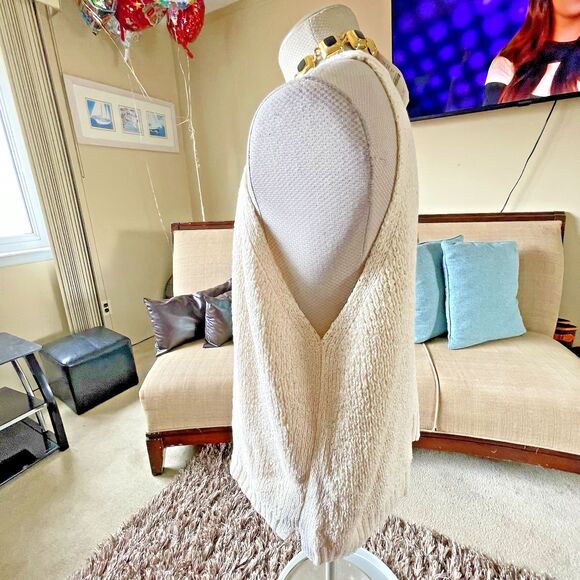 J. Crew Women's Size 3X Cream Sweater Vest Pullover Knit Sleeveless Top Preppy - Picture 7 of 12
